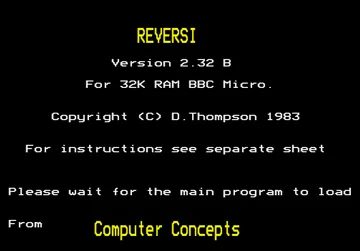 Reversi (1983)(D.Thompson) screen shot title